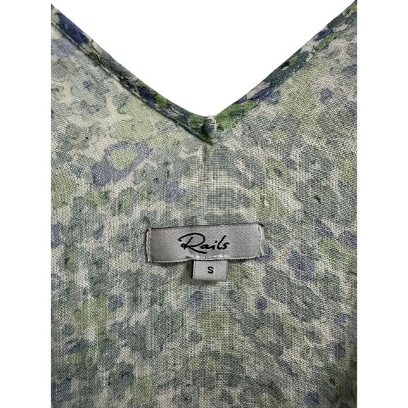 Rails Janelle blue green wildflower mix mini dress size Small - Picture 7 of 8